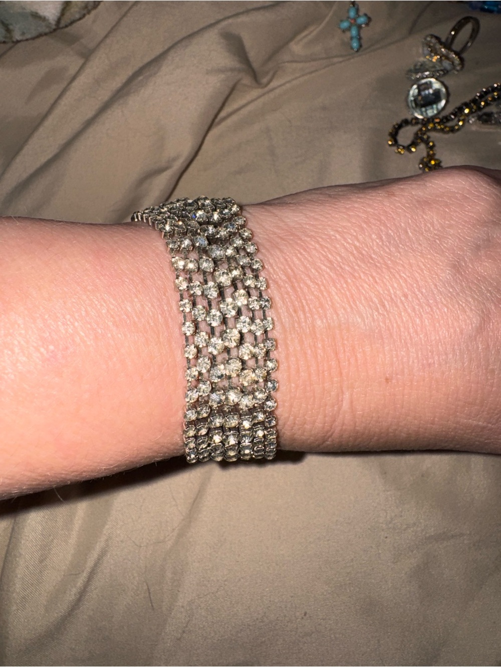 Silver-Tone Crystal Bracelet - Sparkling Silver Bracelet